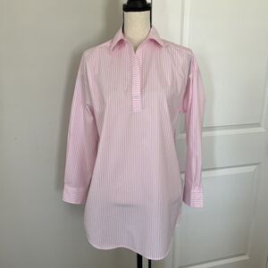 J. McLaughlin Pink Striped Tunic Top XS